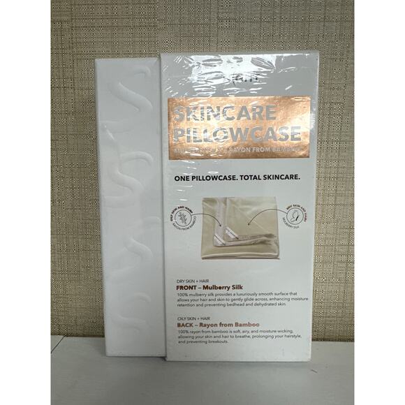 Night Reversible Skincare Pillowcase Mulberry Silk + Rayon From Bamboo NEW - Picture 4 of 4